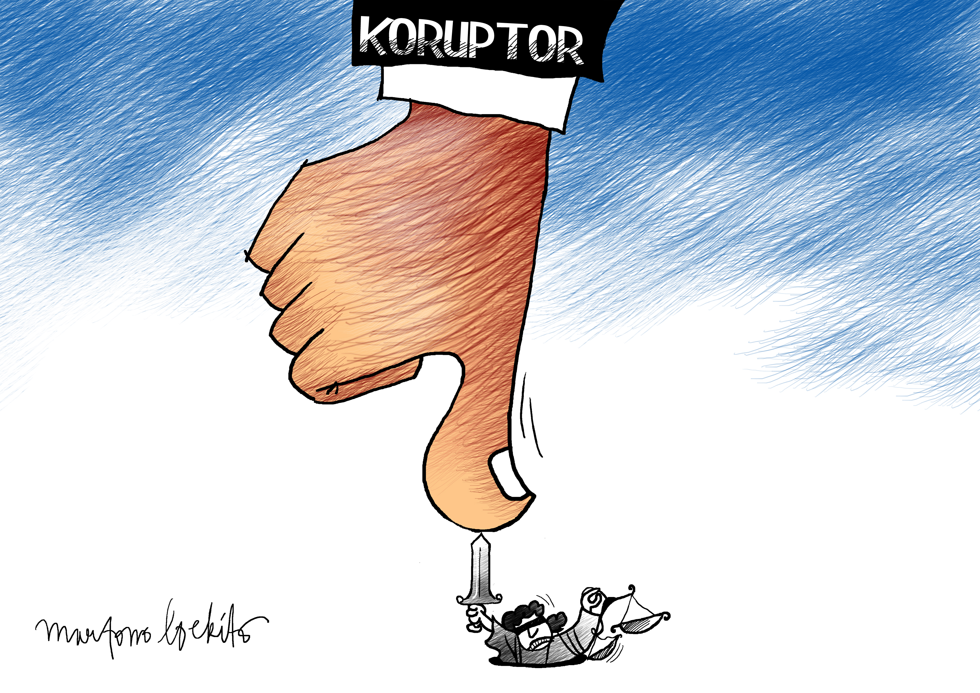  80 Gambar  Karikatur Anti Korupsi  Karitur